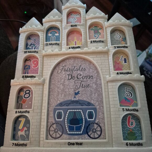 Mozlly White Fairytales Do Come True Castle Baby First Year Collage Photo Frame - Picture 1 of 1